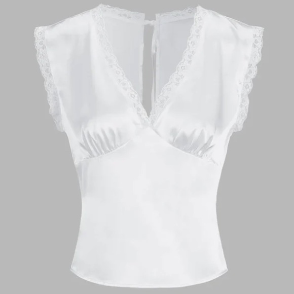 NWT lace trim satin skirt set by Commense in size XS - Picture 7 of 16